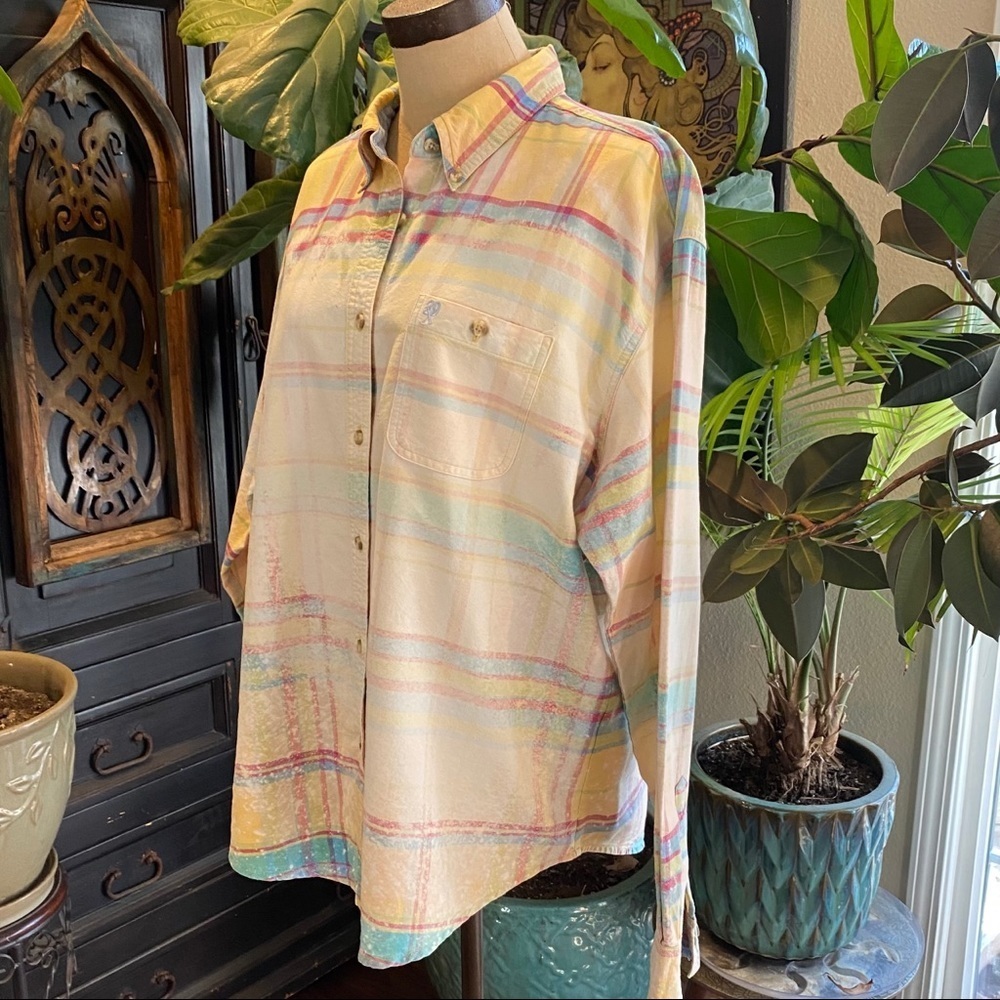 Twenty Distressed Custom Bleach Plaid Button Down - image 2